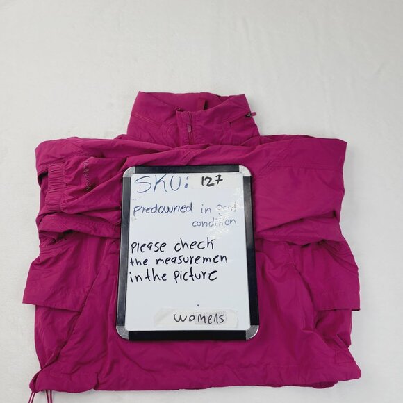 Lululemon Women's Magenta Purple Evergreen Cropped Scuba Rain Jacket Size 6 - Picture 7 of 7
